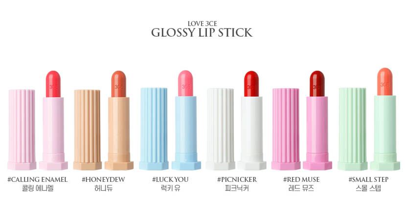 3CE Love Glossy Lipstick